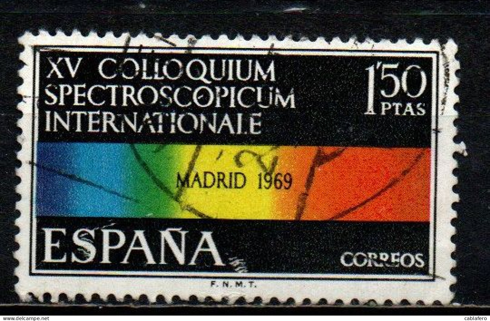 SPAGNA - 1969 - CONGRESSO SPETTROSCOPICO INTERNAZIONALE A MADRID - USATO - Used Stamps