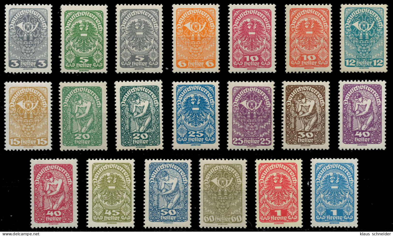 ÖSTERREICH 1919 Nr 255x-274x Postfrisch X742CF2 - Unused Stamps