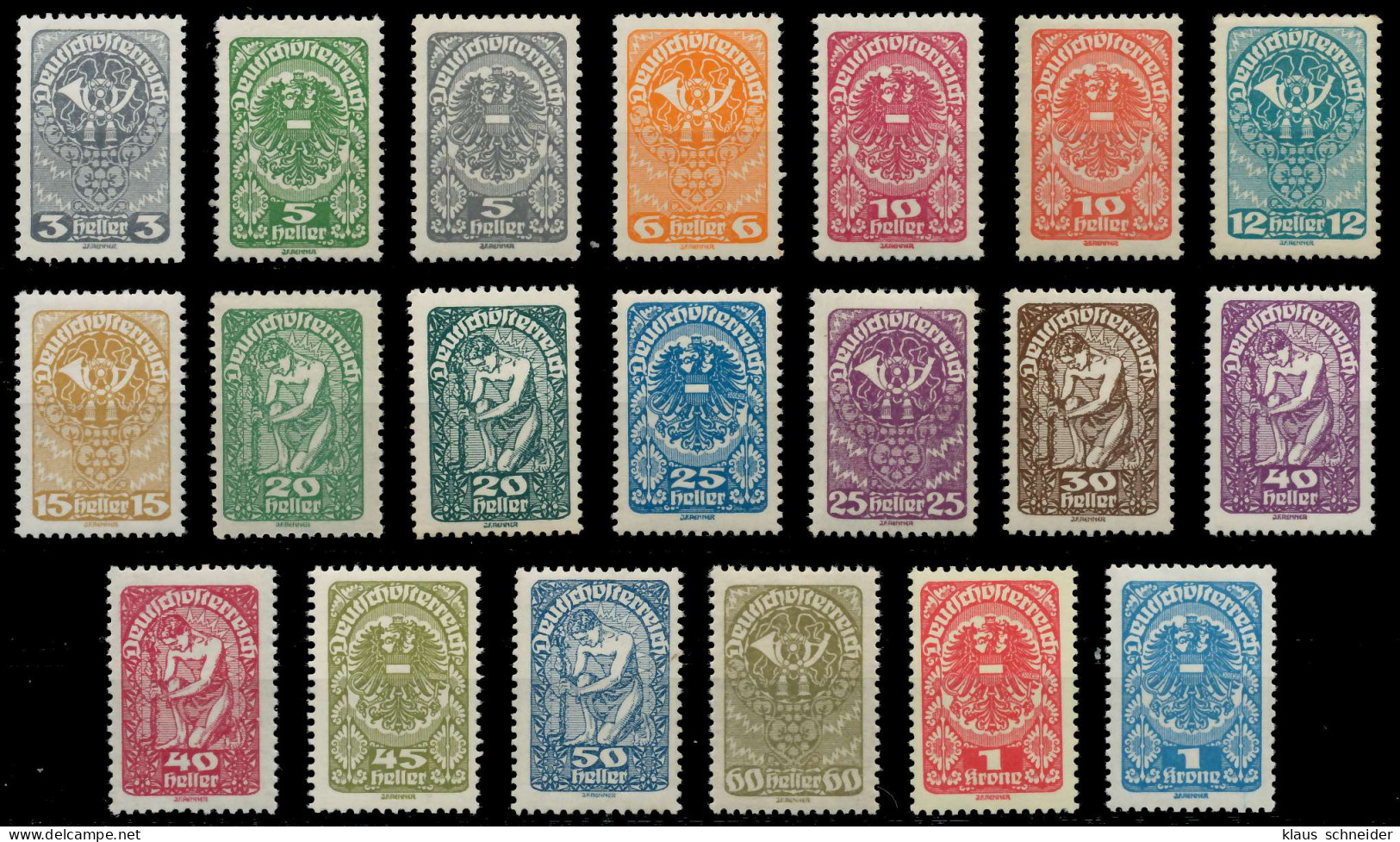 ÖSTERREICH 1919 Nr 255x-274x Postfrisch X742CF2 - Neufs