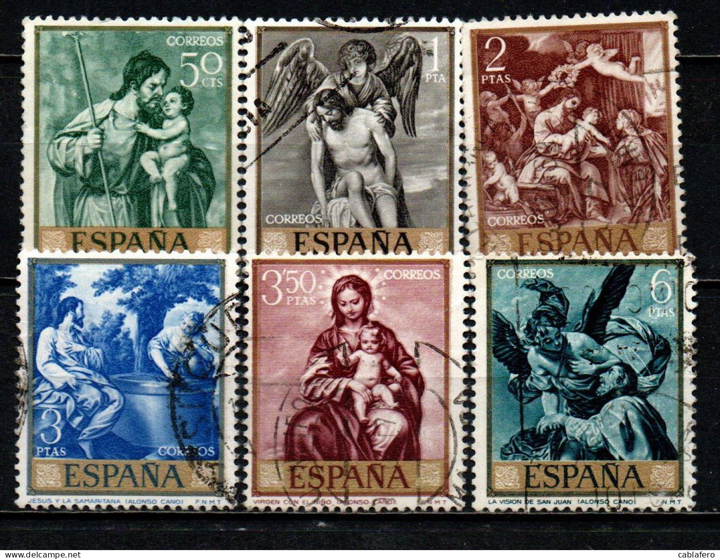 SPAGNA - 1969 - DIPINTI DI ALONZO CANO - USATI - Used Stamps