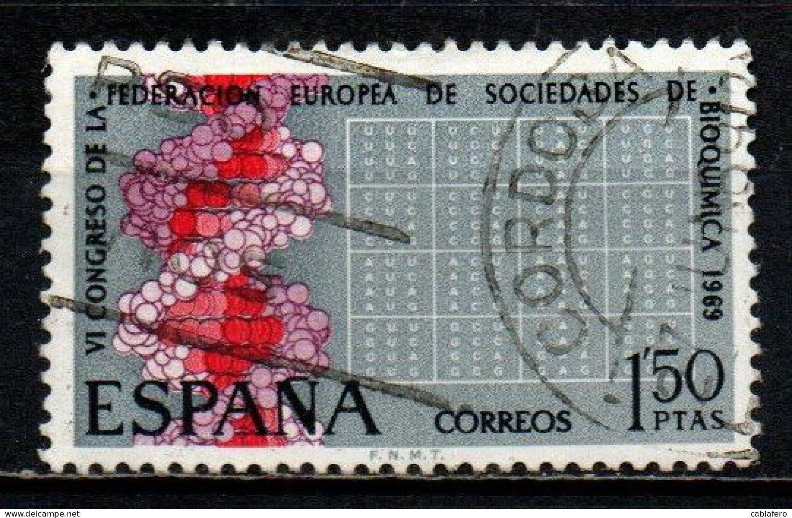 SPAGNA - 1969 - 6° CONGRESSO EUROPEO DI BIOCHIMICA - USATO - Usati