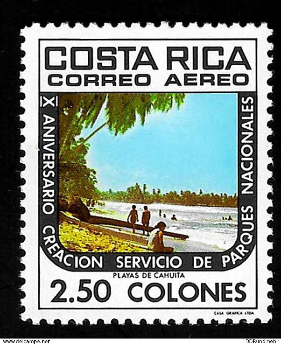 1980 Cahuita Beach Michel CR 1070 Stamp Number CR C787 Yvert Et Tellier CR PA769 Stanley Gibbons CR 1177 Xx MNH - Costa Rica