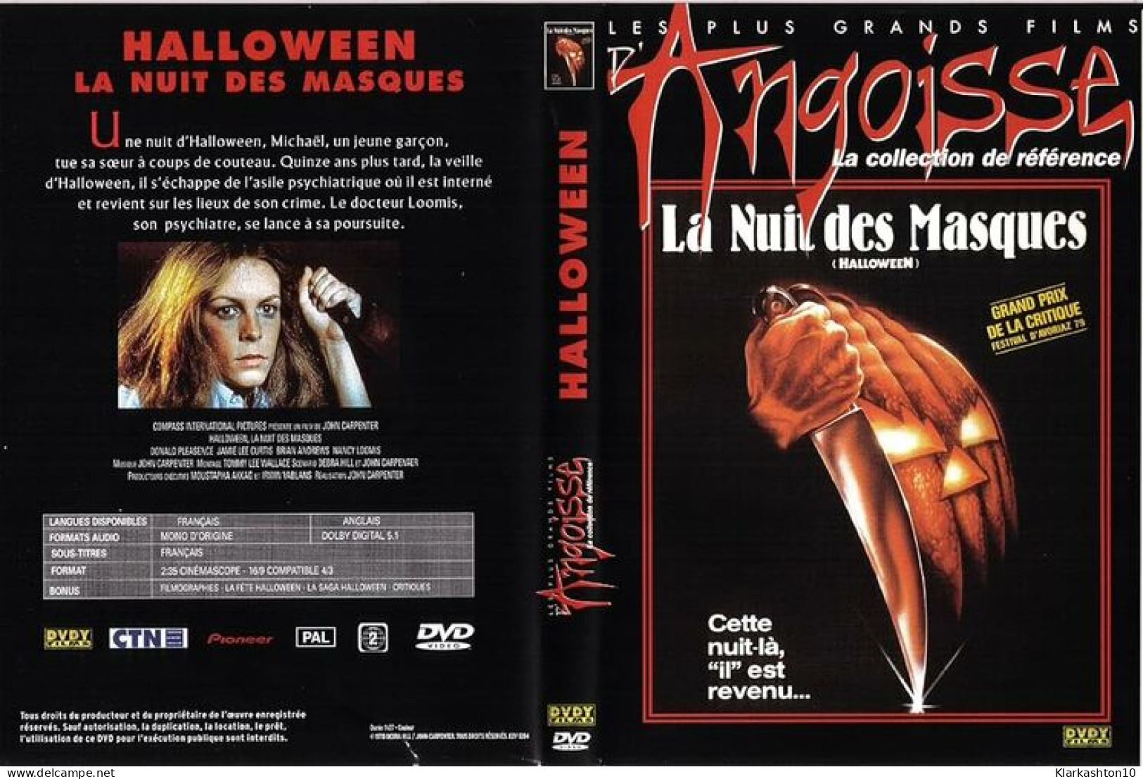 DVD - La Nuit Des Masques (Halloween) - Sonstige & Ohne Zuordnung