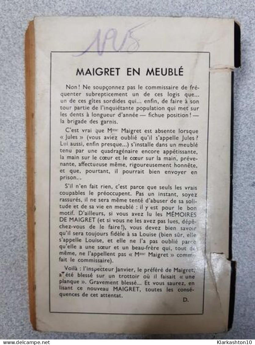 Maigret En Meuble - Andere & Zonder Classificatie