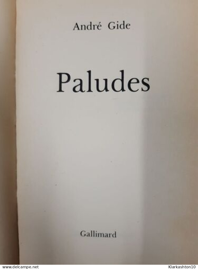 Paludes - Other & Unclassified