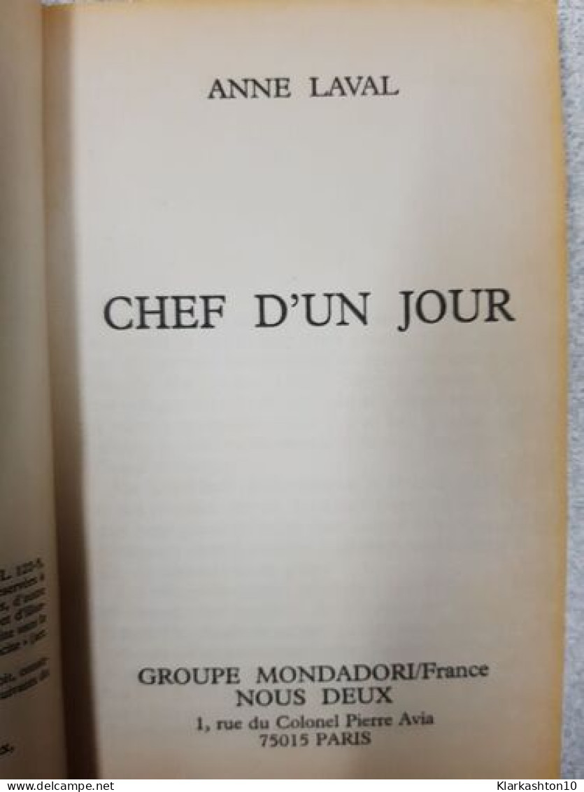 Chef D'un Jour - Other & Unclassified