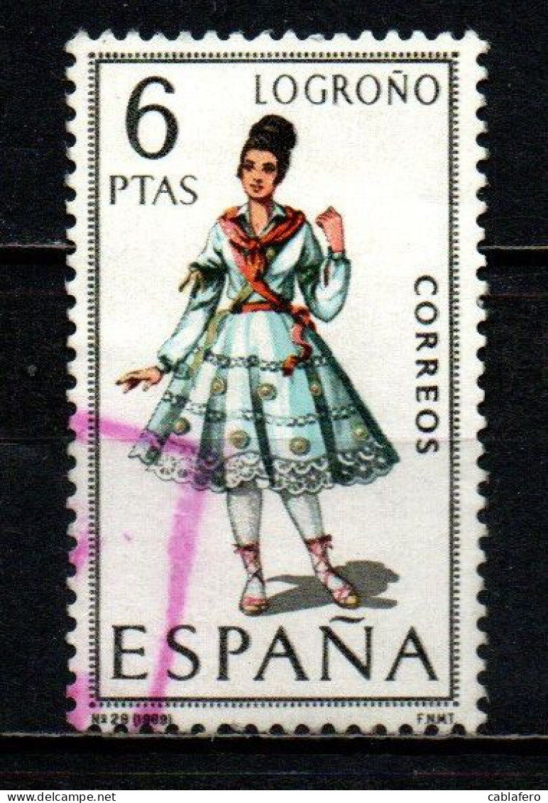 SPAGNA - 1969 - COSTUMI TIPICI SPAGNOLI: LOGRONO - USATO - Gebruikt