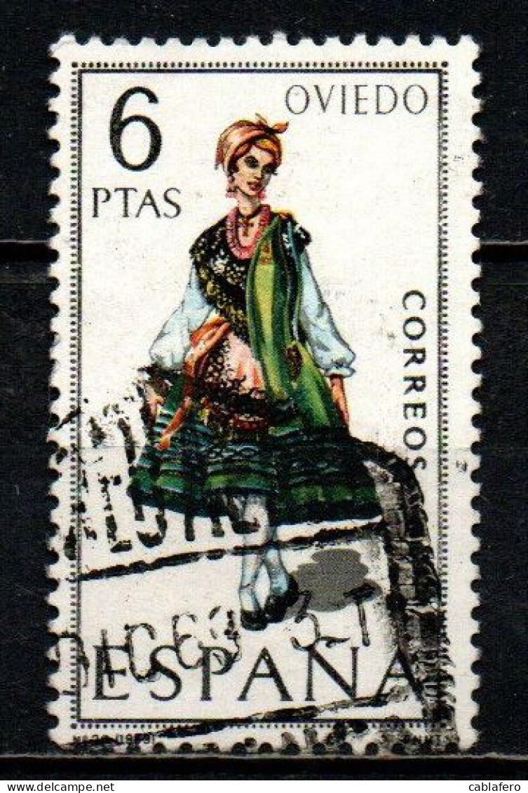SPAGNA - 1969 - COSTUMI TIPICI SPAGNOLI: OVIEDO - USATO - Used Stamps