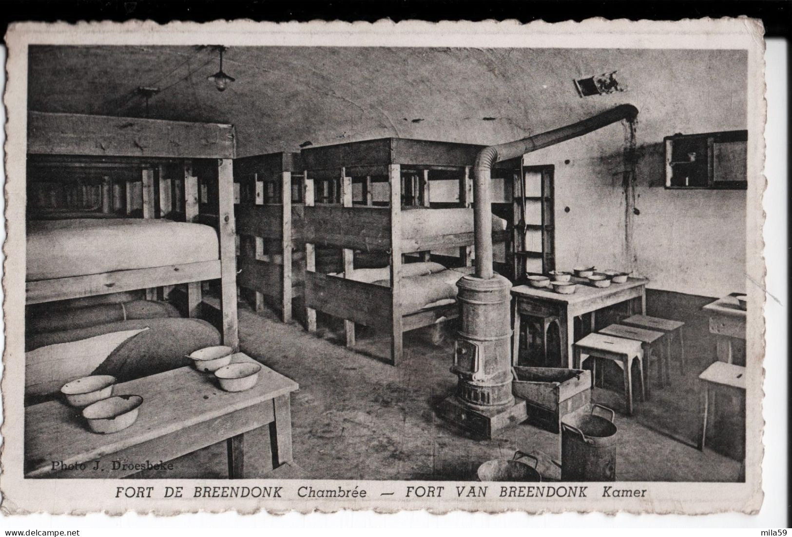 Fort De Breendonk. Chambrée. Photo J. Droesbeke. Merchtem. Mémorial National. - Sonstige & Ohne Zuordnung