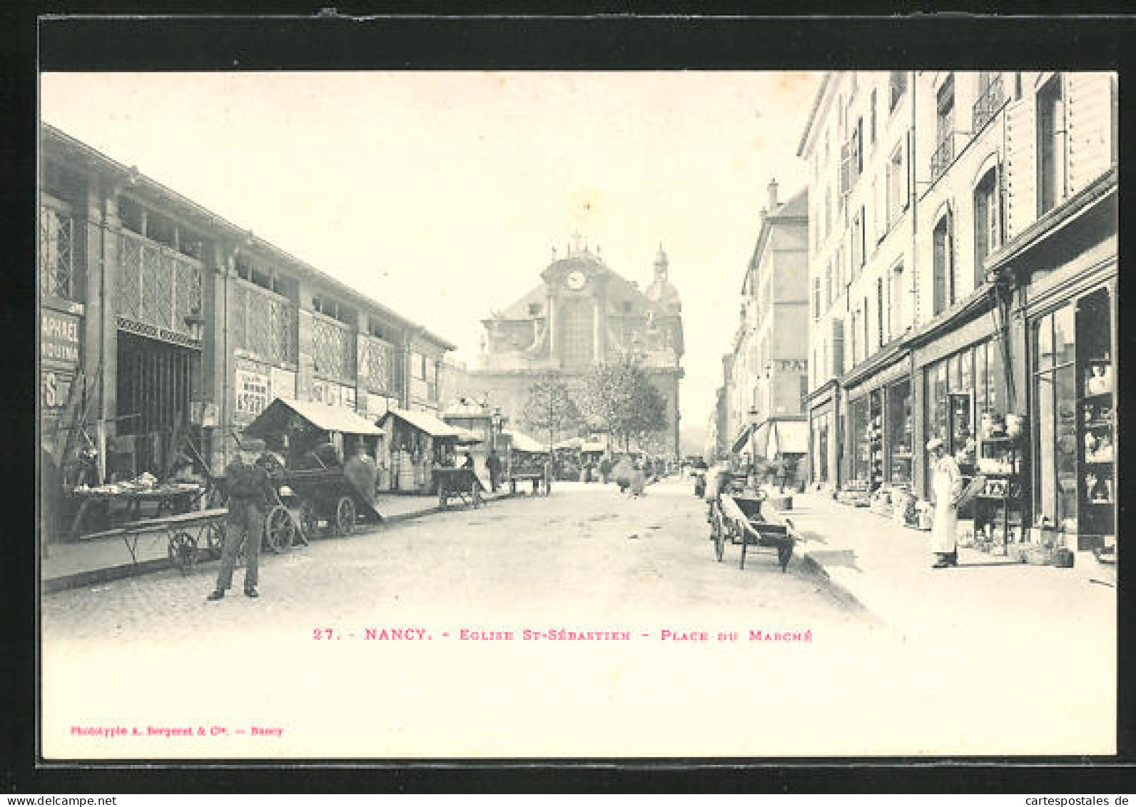 CPA Nancy, Eglise St-Sébastien, Place Du Marché  - Nancy