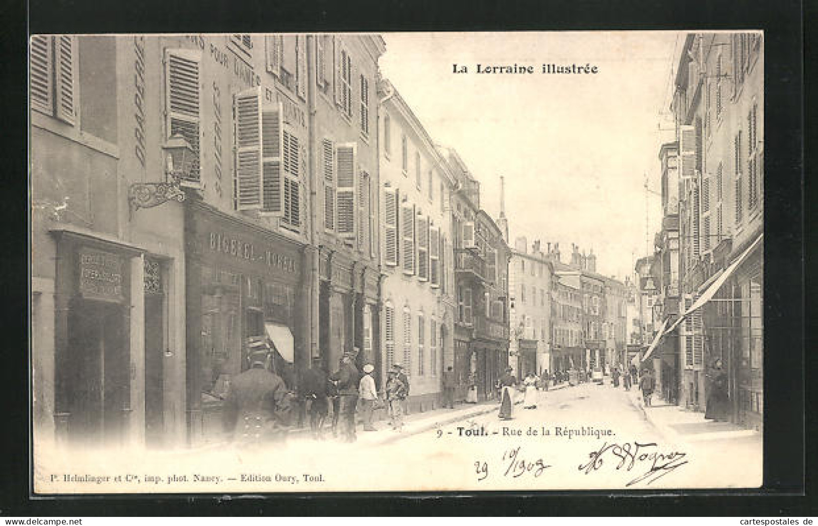 CPA Toul, Rue De La République, Blick In Die Strasse  - Toul