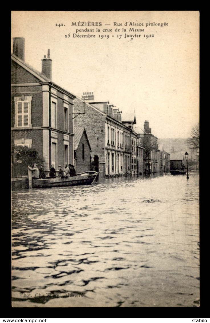 08 - MEZIERES - RUE D'ALSACE - CRUE DE LA MEUSE DECEMBRE 1919 JANVIER 1920 - Charleville