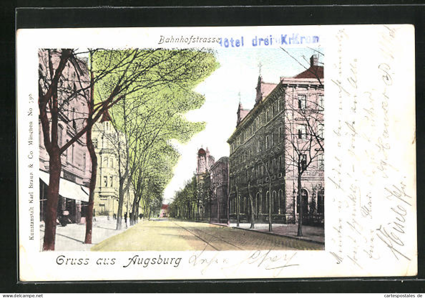 AK Augsburg, Blick In Die Bahnhofstrasse  - Augsburg