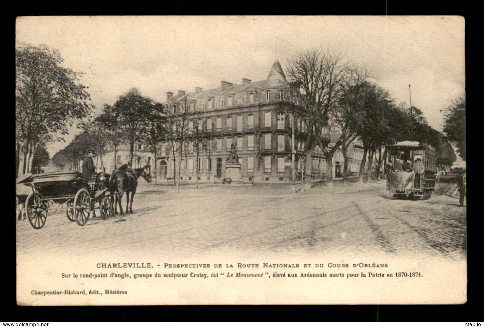 08 - CHARLEVILLE - PERSPECTIVE DE LA ROUTE NATIONALE ET DU COURS D'ORLEANS - Charleville