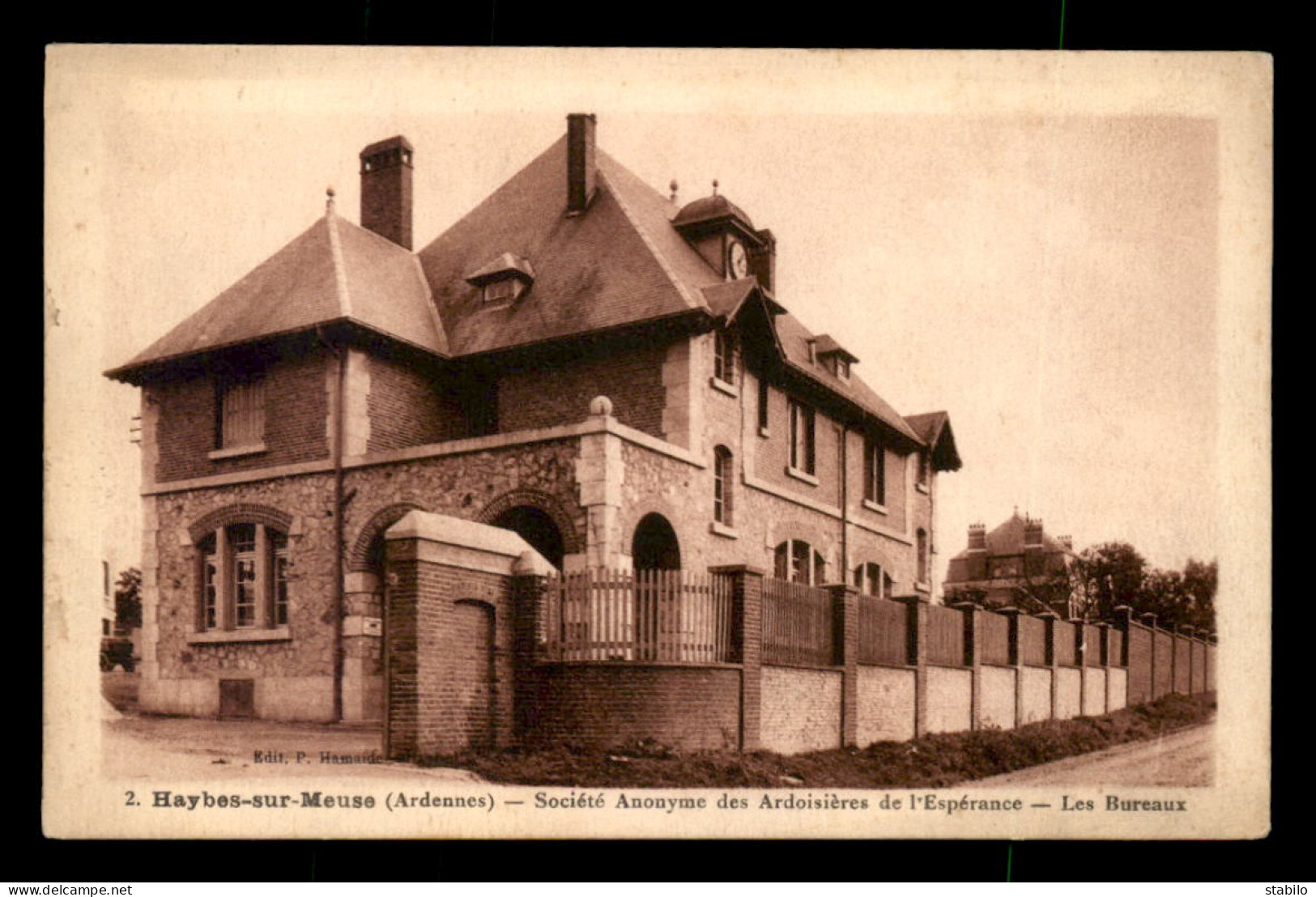 08 - HAYBES-SUR-MEUSE - BUREAUX DES SOCIETES ANONYME DES ARDOISIERES DE L'ESPERANCE - Autres & Non Classés