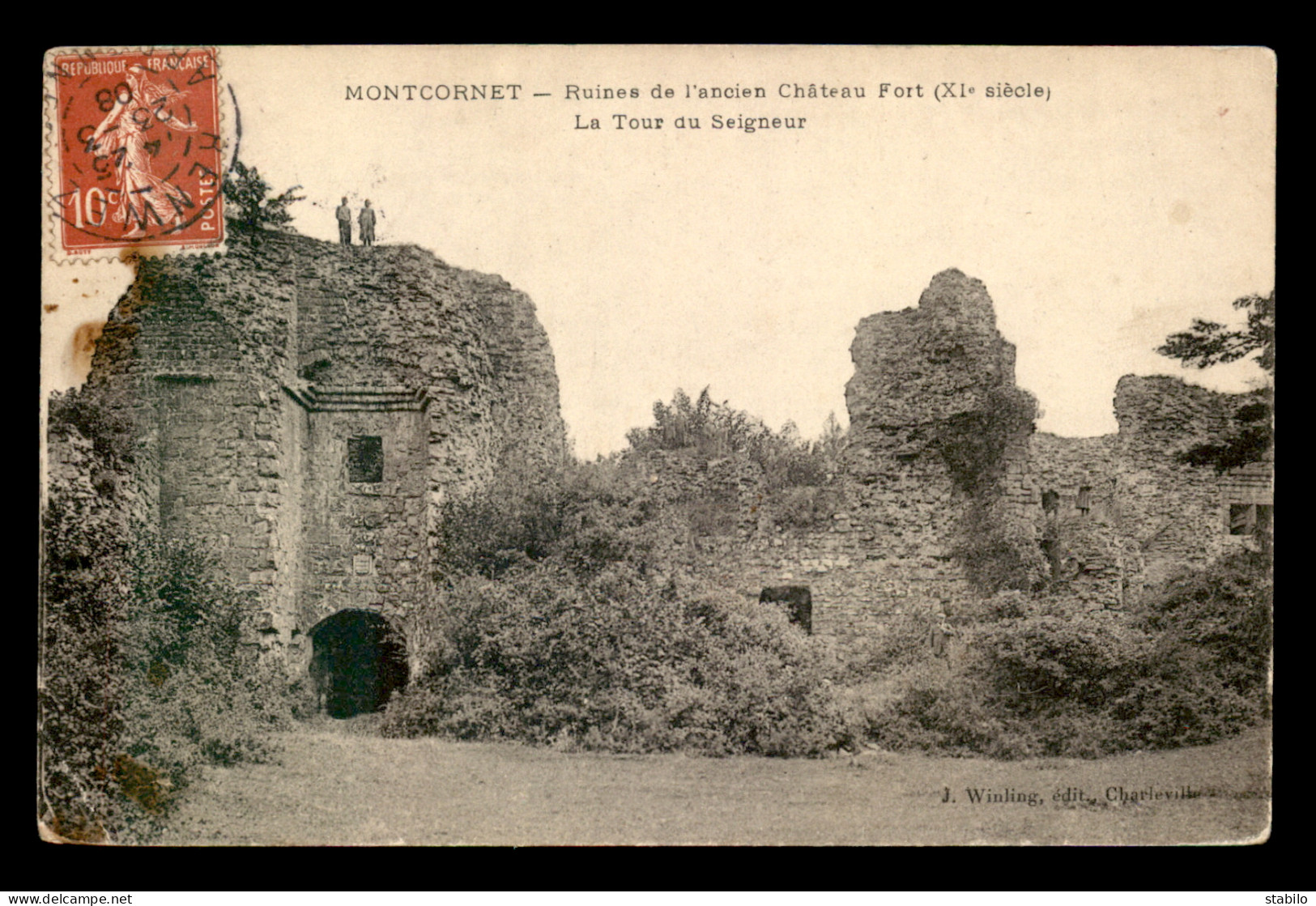 08 - MONTCORNET - RUINES DE L'ANCIEN CHATEAU FORT - LA TOUR DU SEIGNEUR - Other & Unclassified