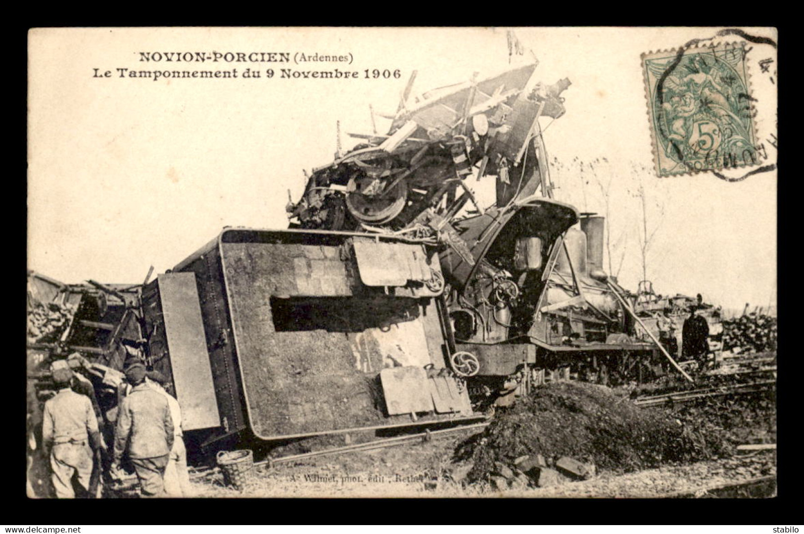 08 - NOVION-PORCIEN - CATASTROPHE DE CHEMIN DE FER -  LE TAMPONNEMENT DU 9 NOVEMBRE 1906 - Andere & Zonder Classificatie
