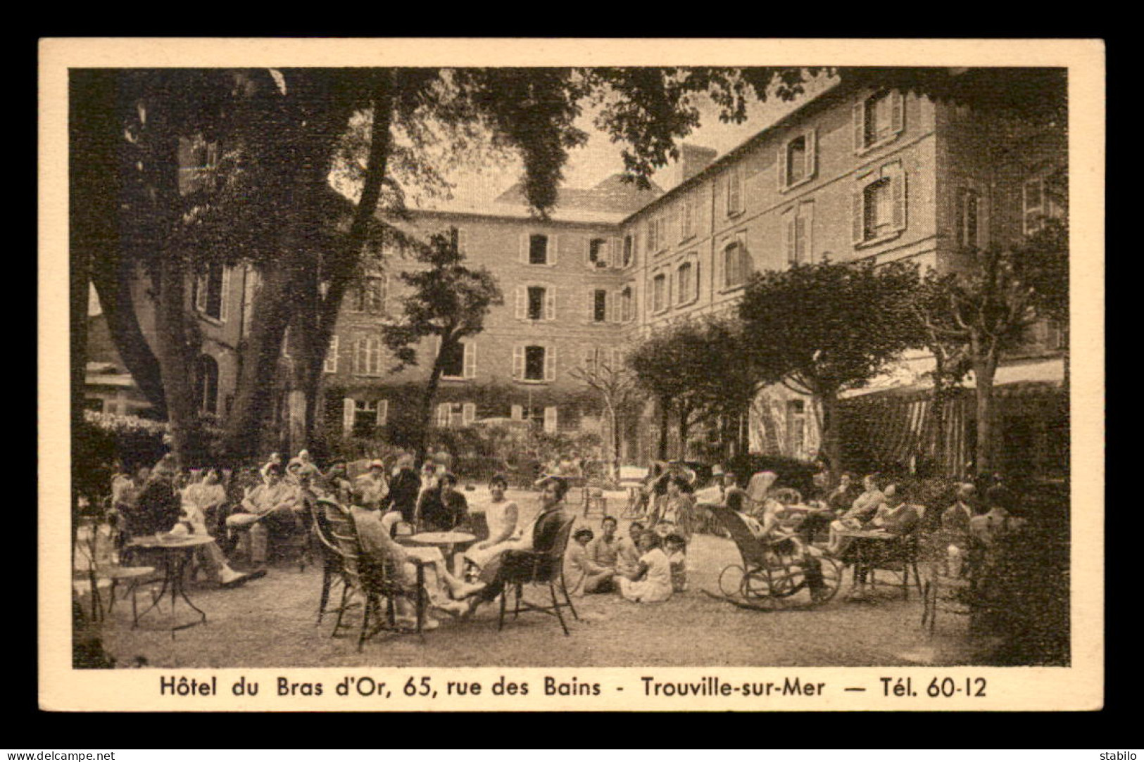 14 - TROUVILLE - HOTEL DU BRAS D'OR, 65 RUE DES BAINS - CARTE PUBLICITAIRE - Trouville