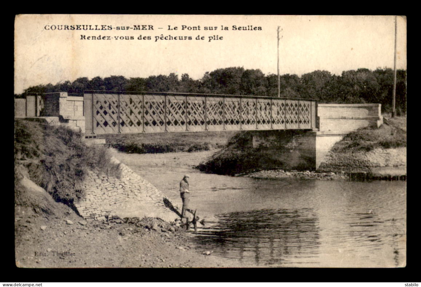 14 - COURSEULLES-SUR-MER - LE PONT SUR LA SEULLES - RENDEZ-VOUS DES PECHEURS DE PLIE - Courseulles-sur-Mer