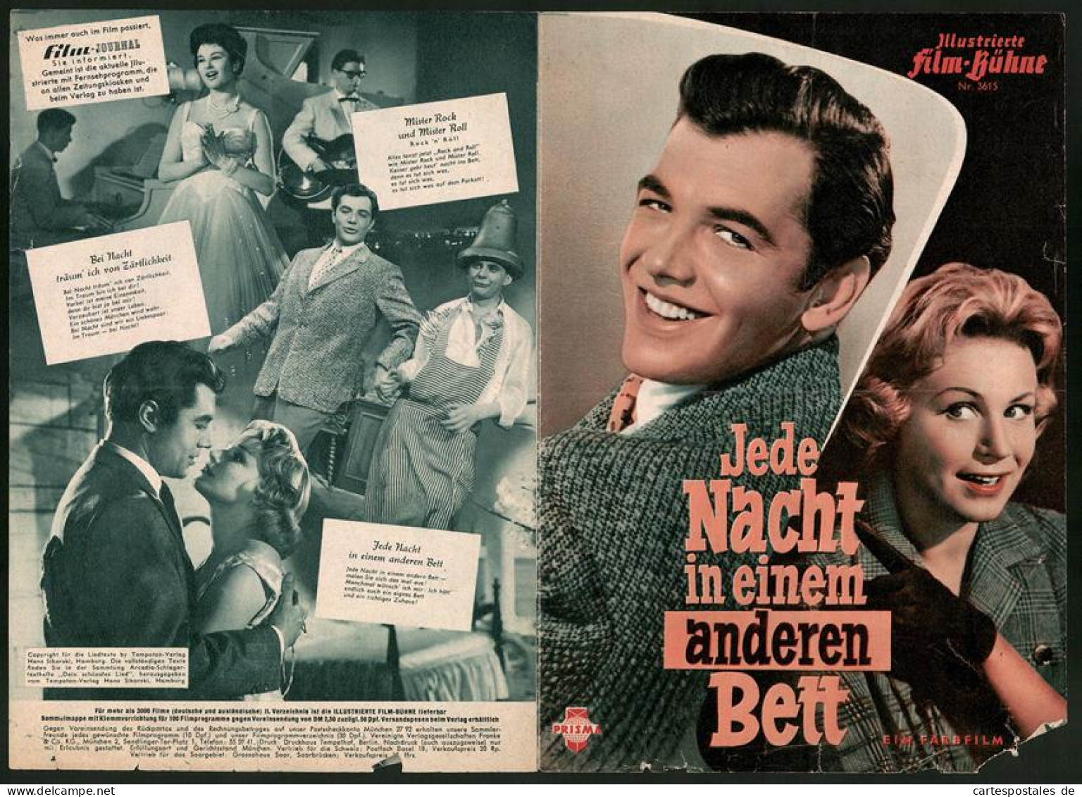 Filmprogramm IFB Nr. 3615, Jede Nacht In Einem Anderen Bett, Gerhard Riedmann, Waltraut Haas, Regie: Paul Verhoeven  - Magazines