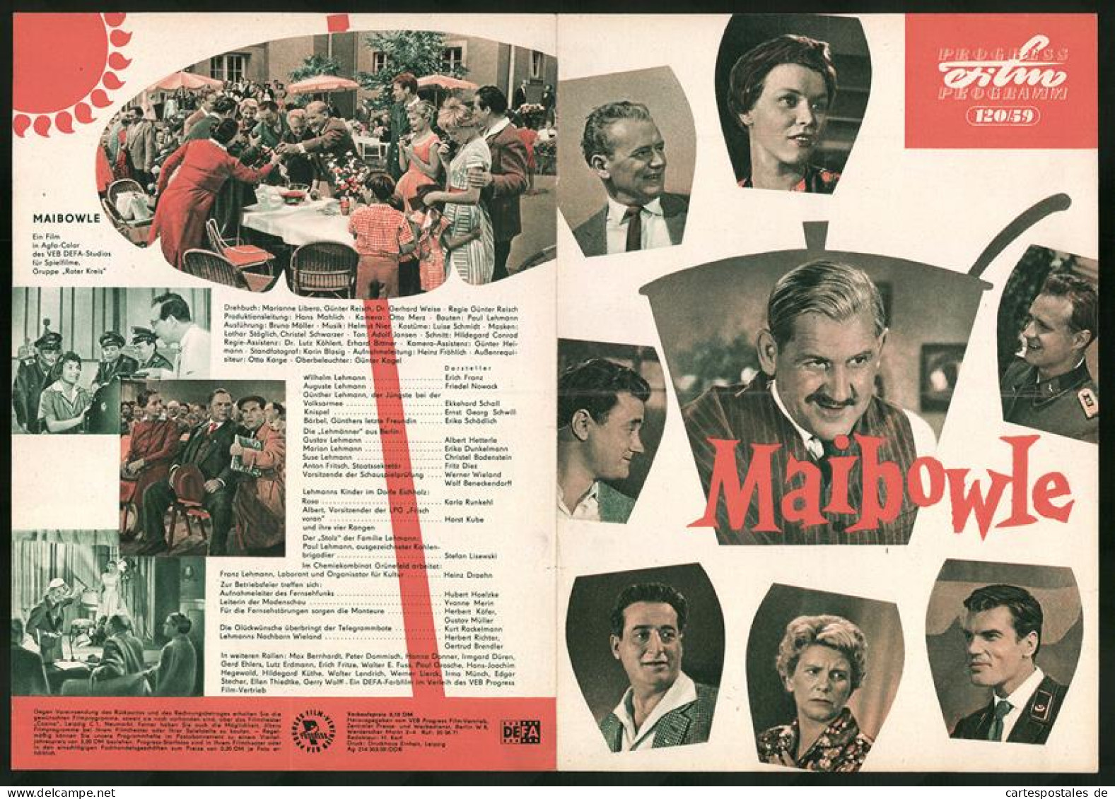 Filmprogramm PFP Nr. 120 /59, Maibowle, Erich Franz, Friedel Nowack, Regie: Günter Reisch  - Magazines