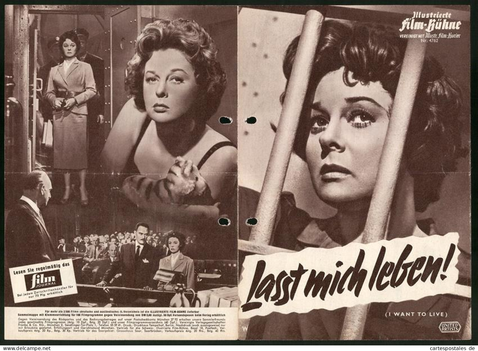 Filmprogramm IFB Nr. 4762, Lasst Mich Leben!, Susan Hayward, Simon Oakland, Regie: Robert Wise  - Magazines