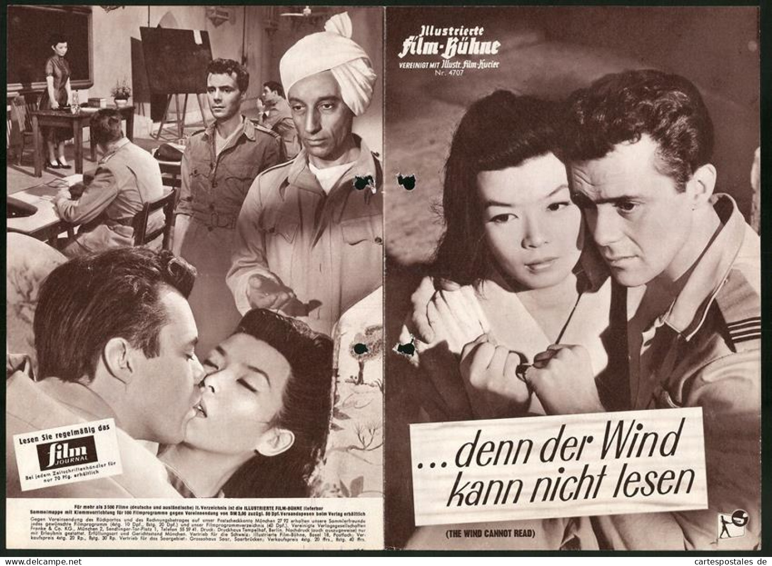 Filmprogramm IFB Nr. 4707, ...denn Der Wind Kann Nicht Lesen, Dirk Bogarde, Yoko Tani, Regie: Ralph Thomas  - Revistas