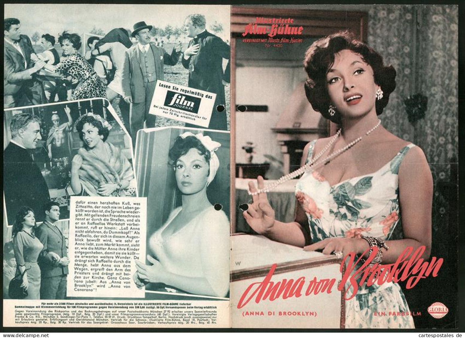 Filmprogramm IFB Nr. 4430, Anna Von Brooklyn, Gina Lollobrigida, Vittorio De Sica, Regie: Carlo Lastricati  - Revistas