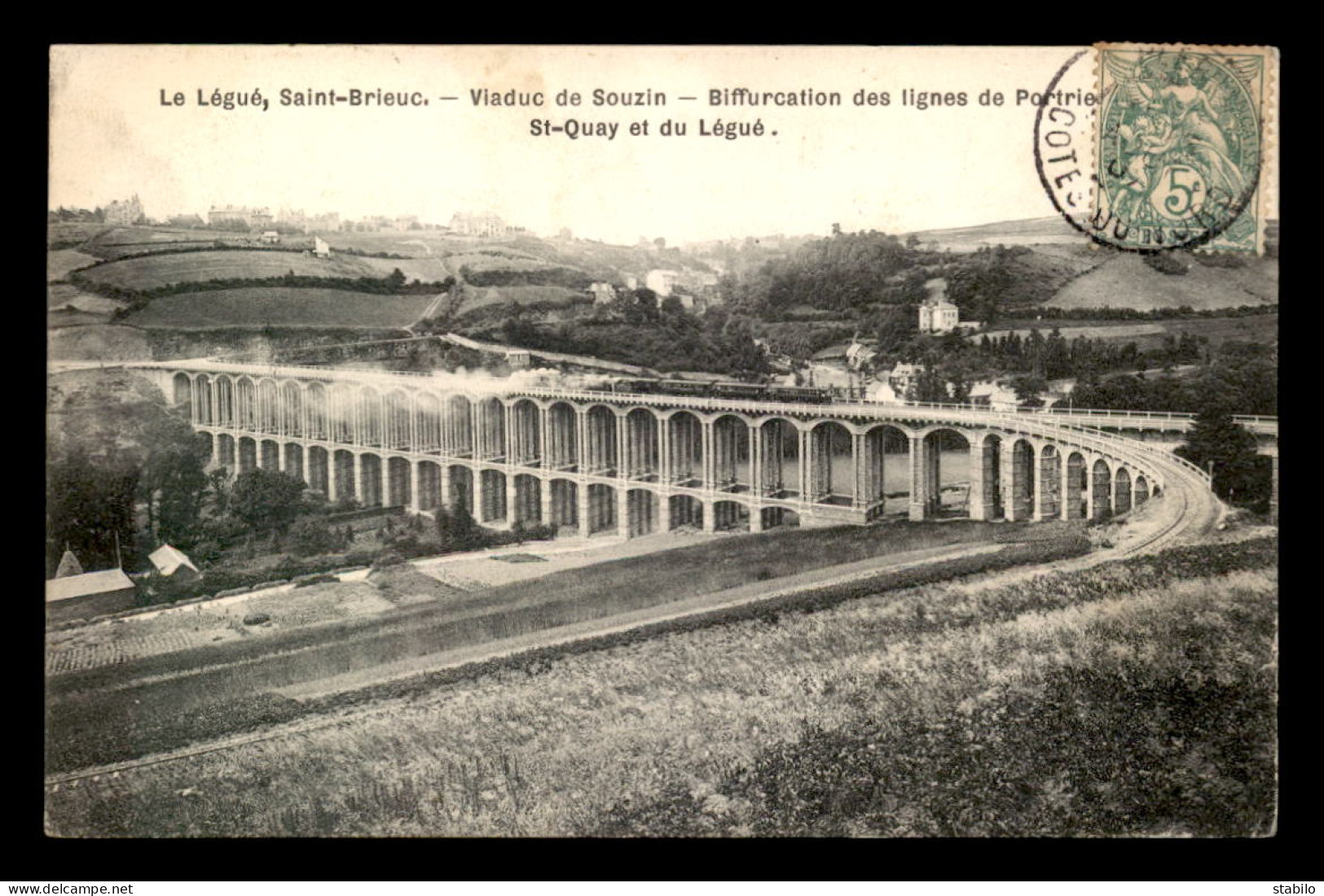 22 - ST-BRIEUC - TRAIN SUR LE VIADUC DE CHEMIN DE FER DE SOUZIN - Saint-Brieuc