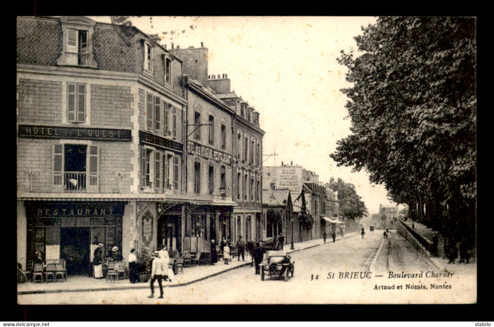 22 - SAINT-BRIEUC - BOULEVARD CHARNER - CAFE DE L'OUEST - Saint-Brieuc