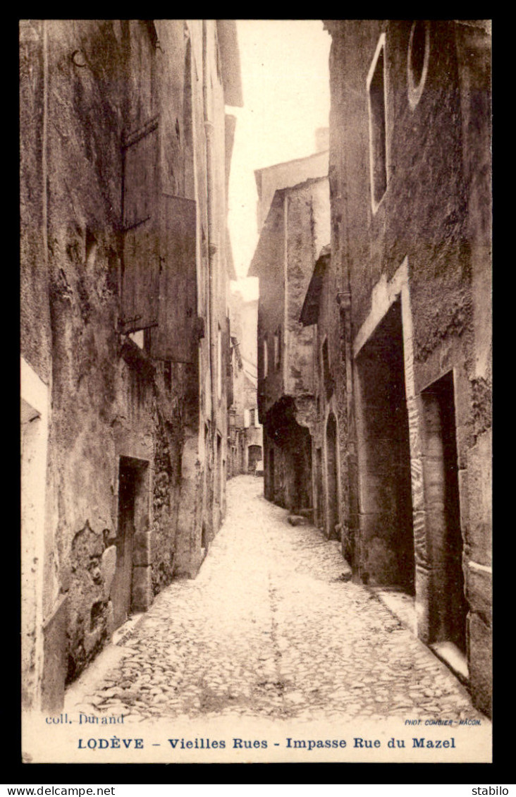 34 - LODEVE - VIEILLES RUES - IMPASSE RUE DU MAZEL - Lodeve