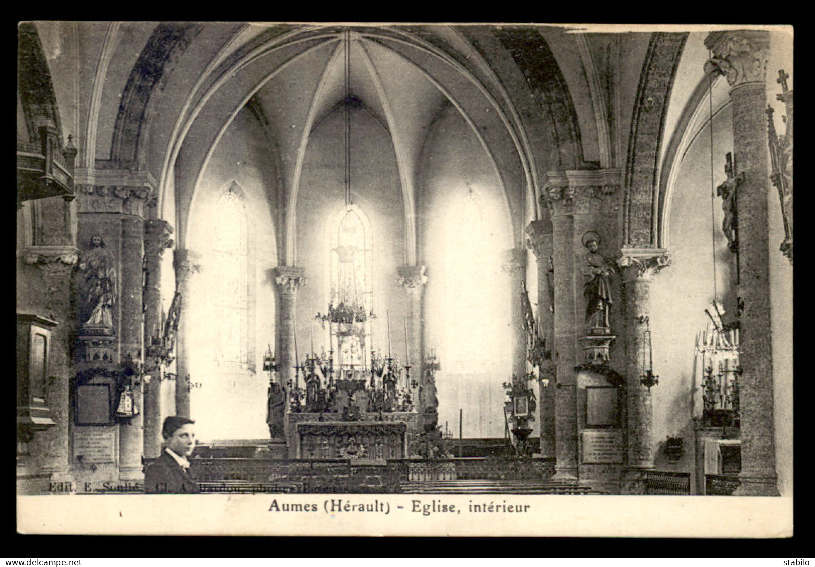 34 - AUMES - INTERIEUR DE L'EGLISE - Autres & Non Classés