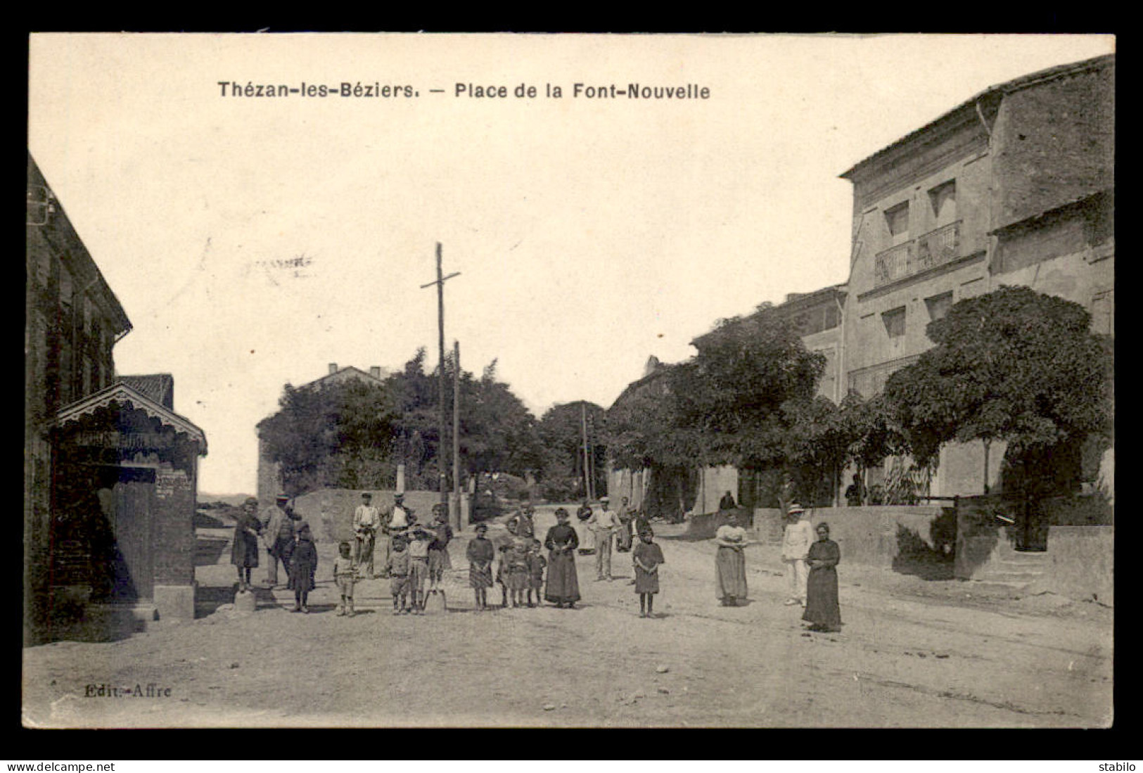 34 - THEZAN-LES-BEZIERS - PLACE DE LA FONT-NOUVELLE - Sonstige & Ohne Zuordnung