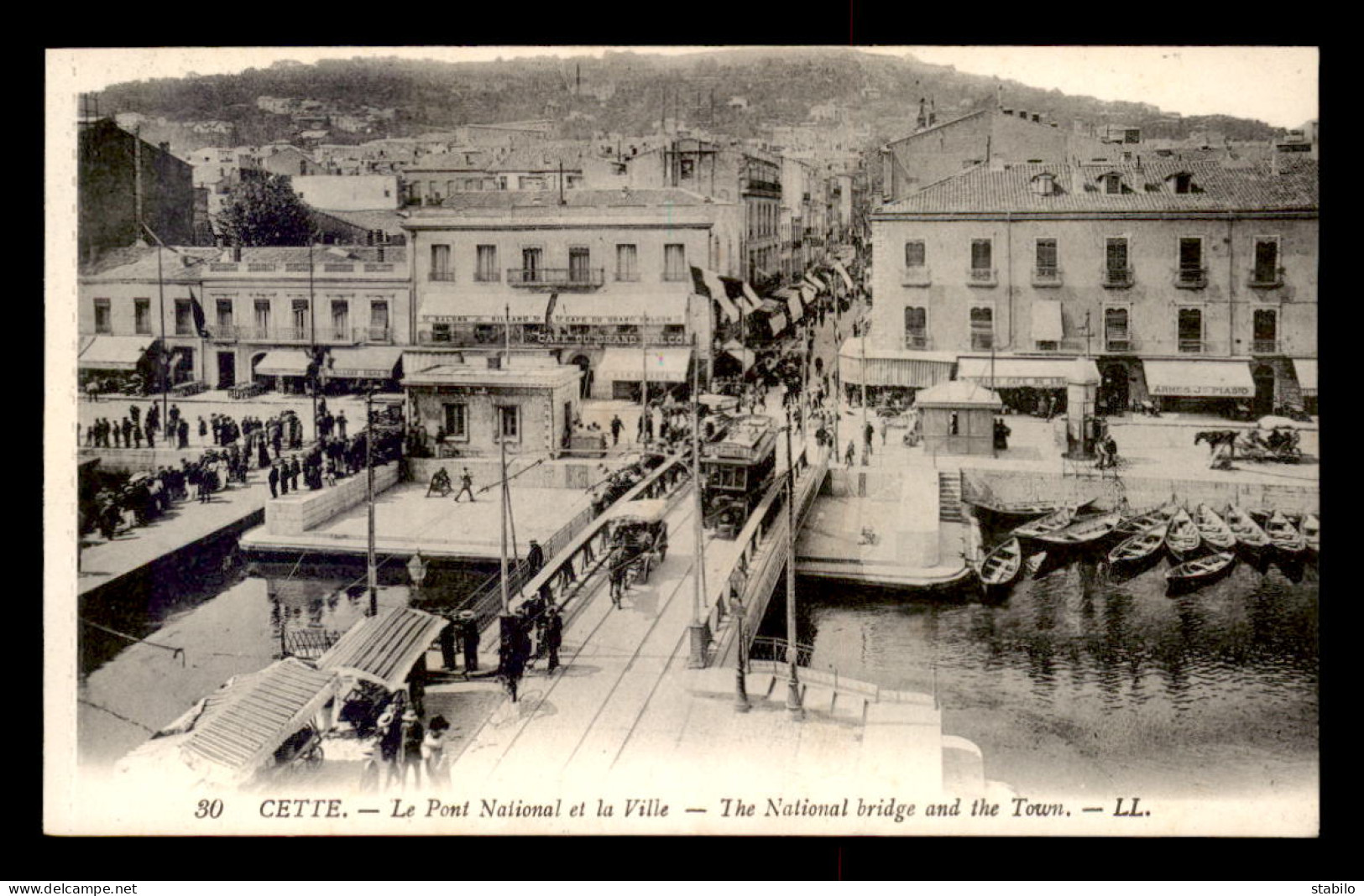 34 - SETE - CETTE - LE PONT NATIONAL ET LA VILLE - Sete (Cette)