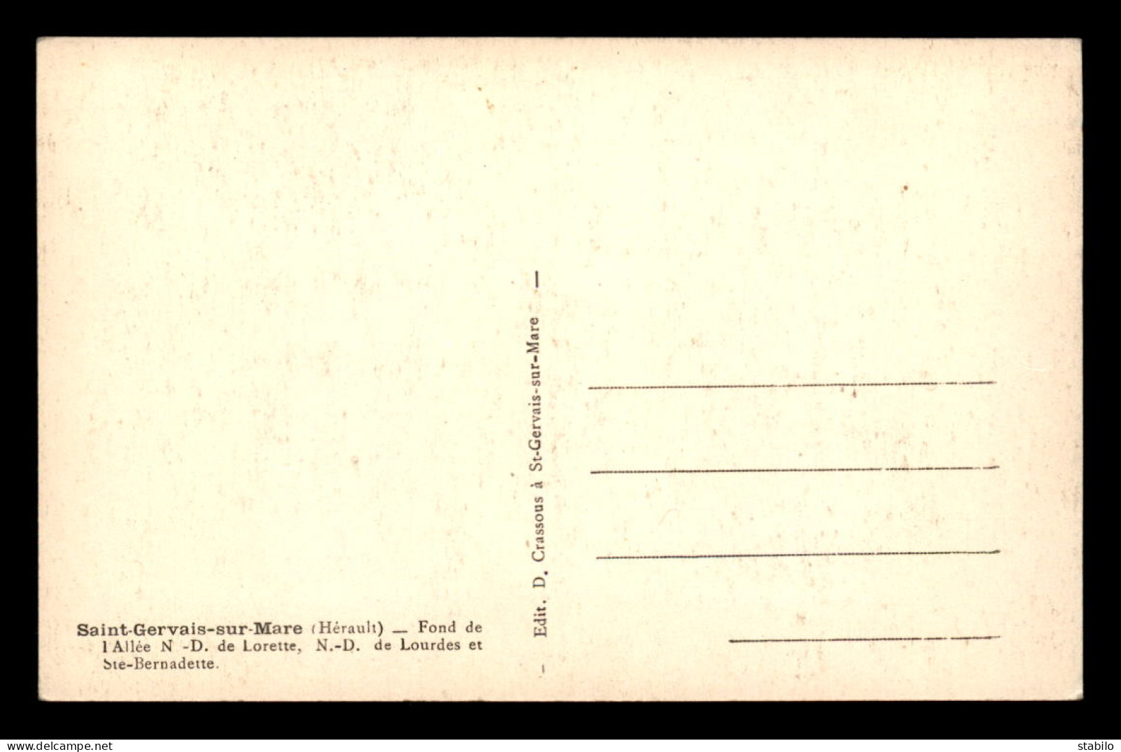 34 - ST-GERVAIS-SUR-MARE - N-D DE LOURDES ET STE-BERNADETTE - Altri & Non Classificati