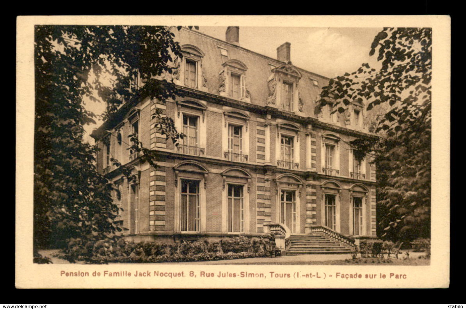 37 - TOURS - PENSION DE FAMILLE JACK NOCQUET, 8 RUE JULES SIMON - Tours