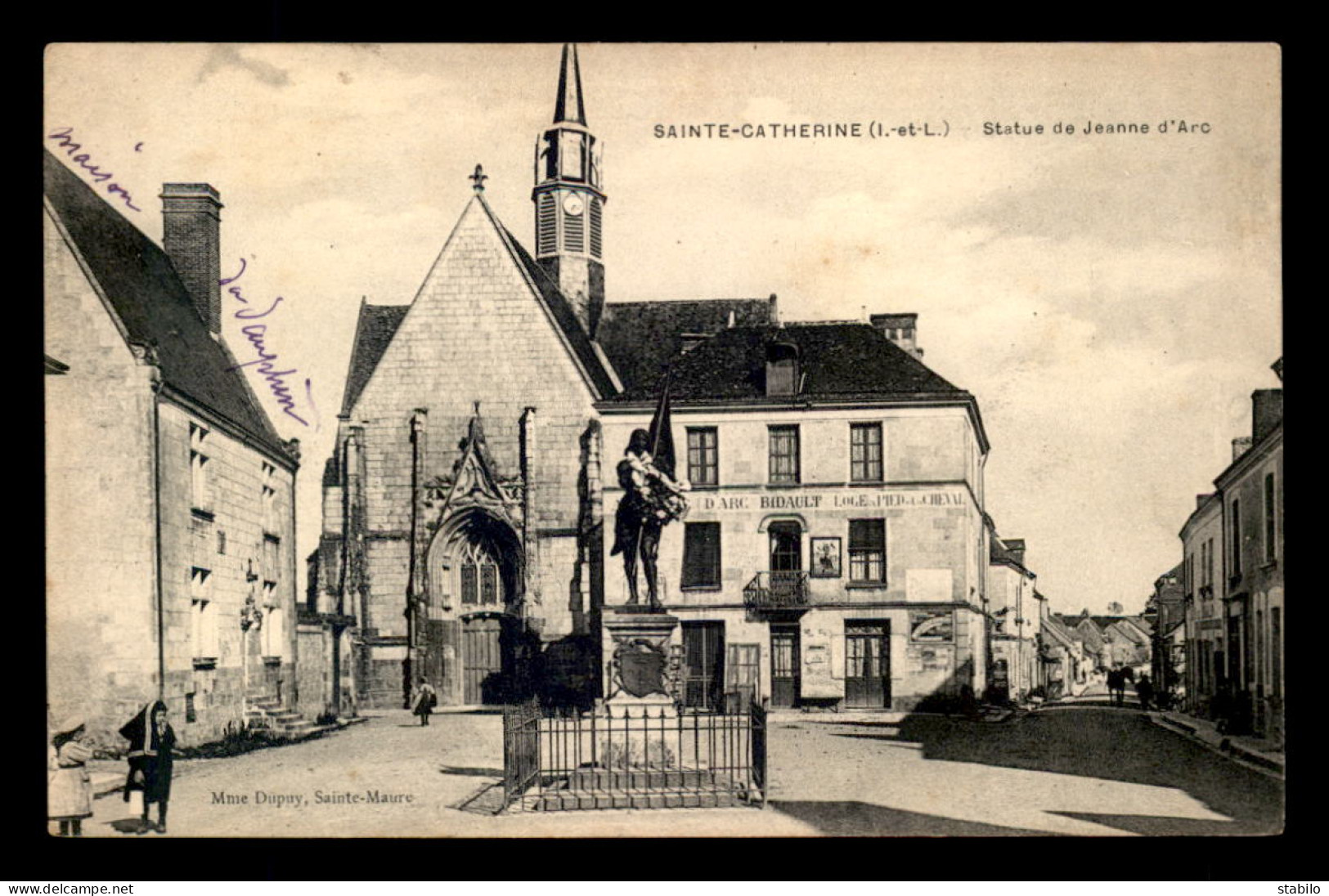 37 - STE-CATHERINE - STATUE DE JEANNE D'ARC - HOTEL BIDAULT - Other & Unclassified