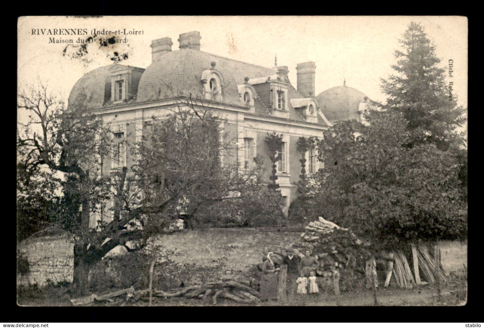 37 - RIVARENNES - MAISON DU DOCTEUR PICHARD - CACHET IND 8 - Autres & Non Classés