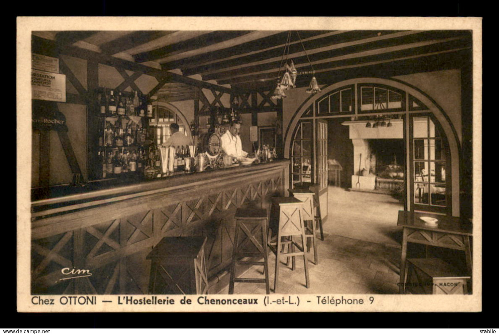 37 - CHENONCEAUX - CHEZ OTTONI, HOSTELLERIE - LE BAR - Chenonceaux