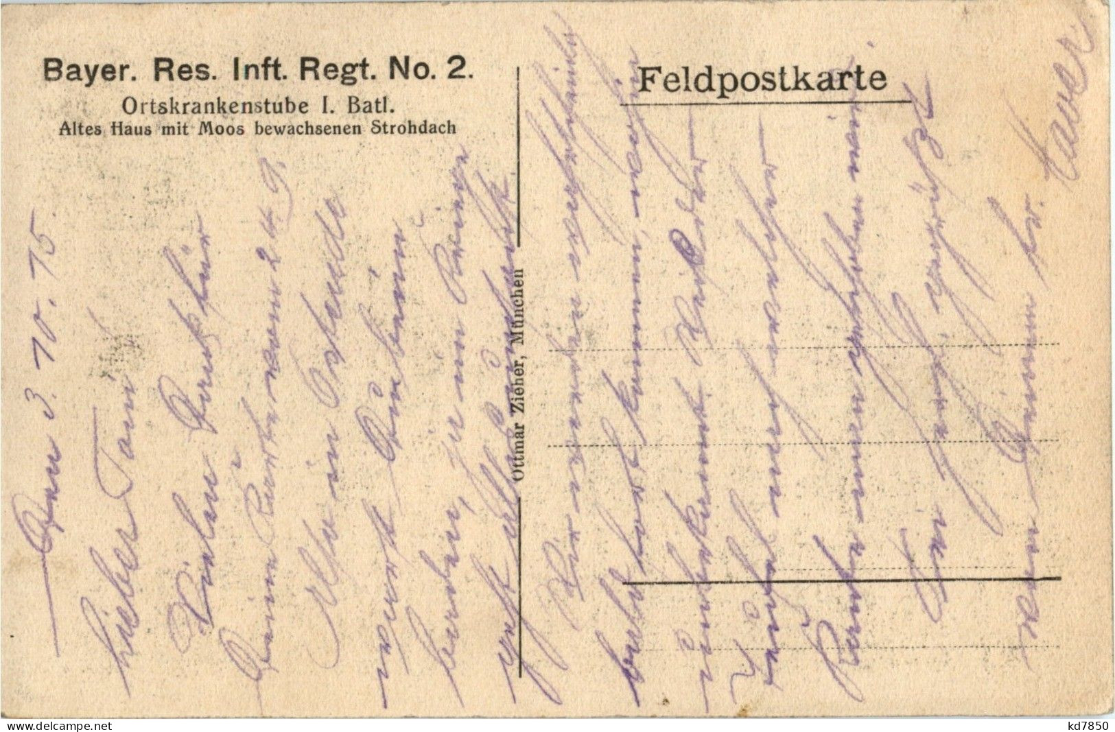 Ortskrankenstube - Weltkrieg 1914-18