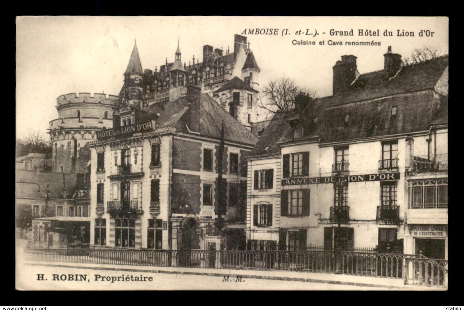 37 - AMBOISE - GRAND HOTEL DU LION D'OR - H. ROBIN PROPRIETAIRE - Amboise