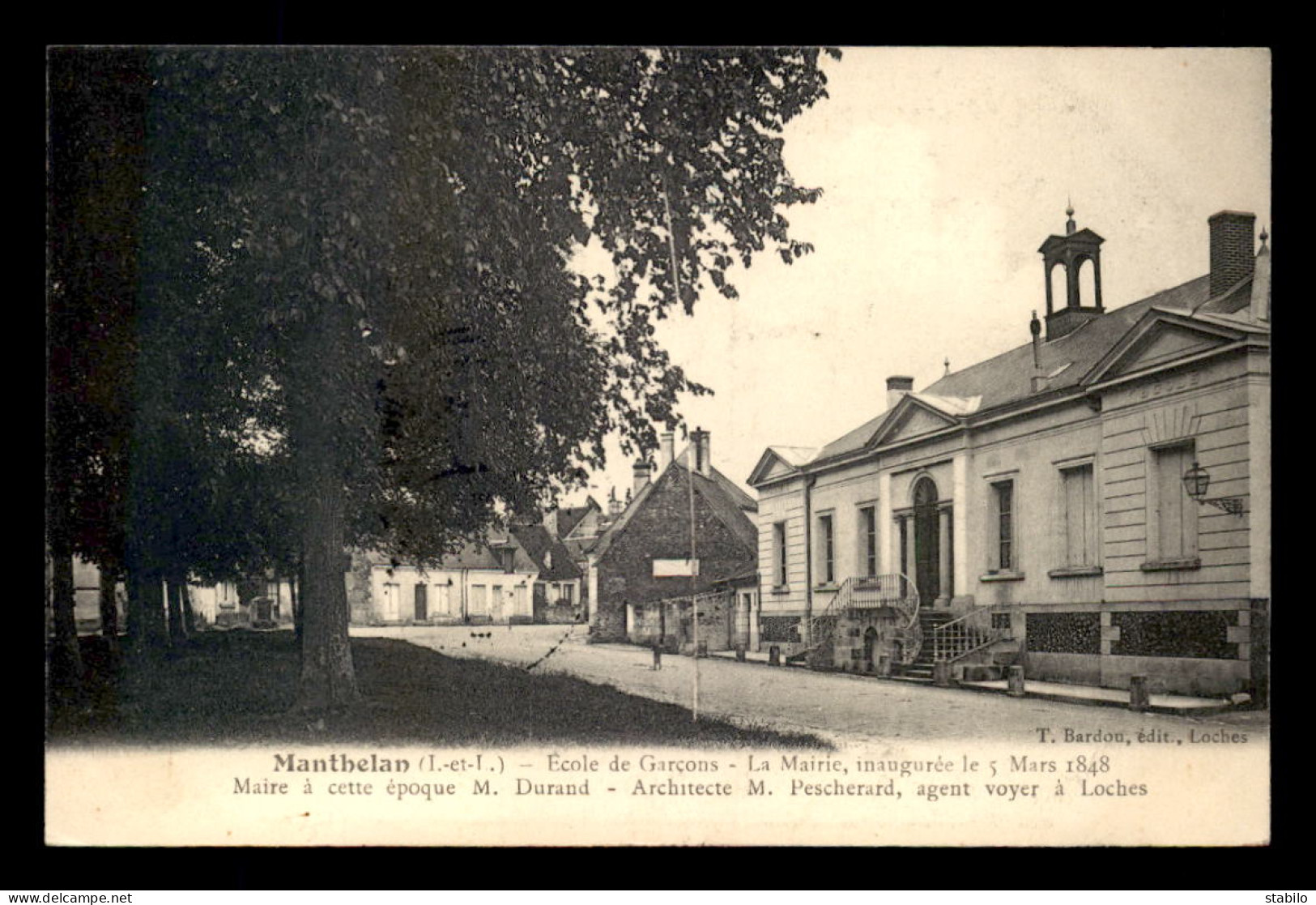 37 - MANTHELAN - ECOLE DE GARCONS - Sonstige & Ohne Zuordnung