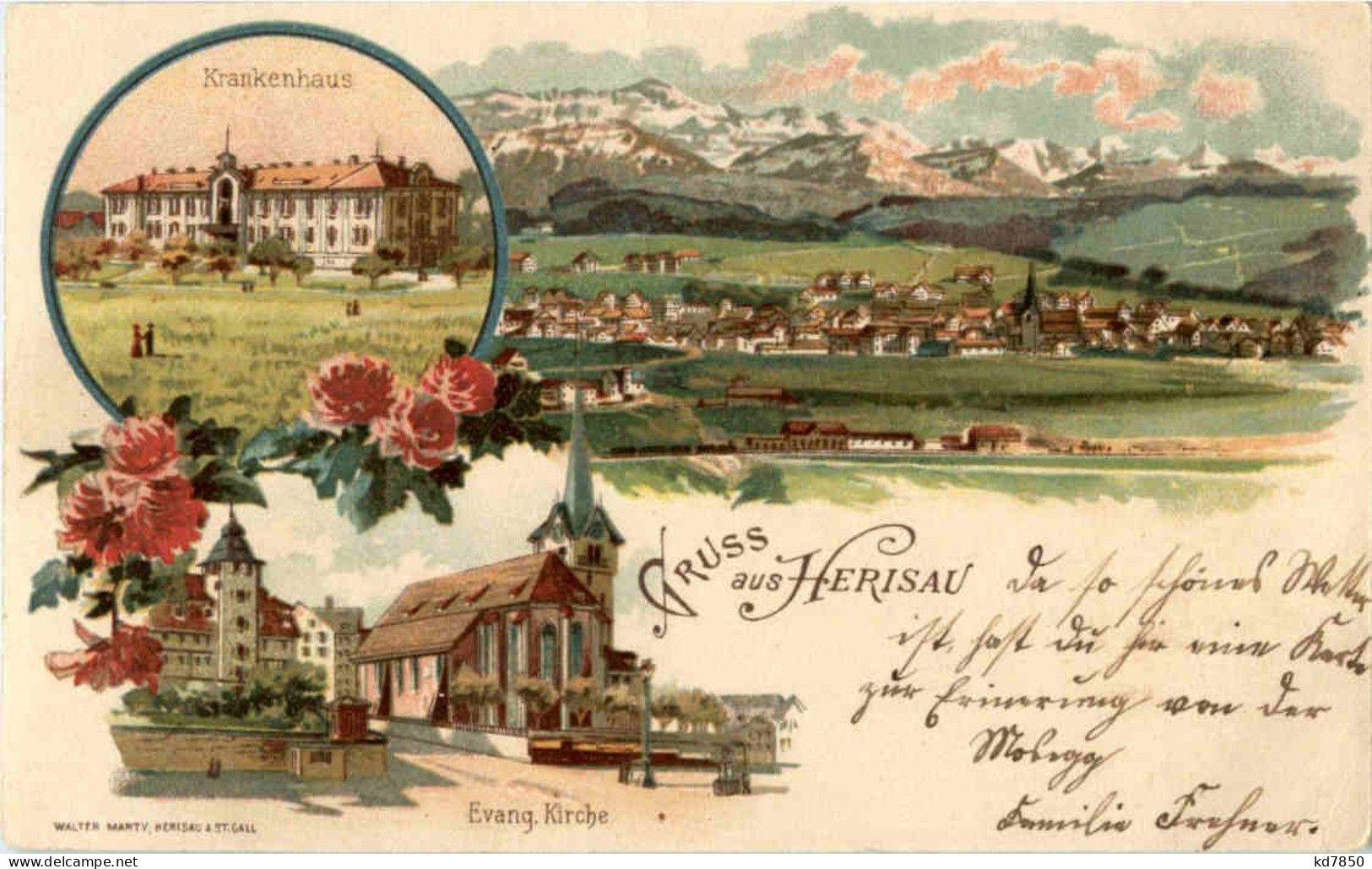 Gruss Aus Herisau - Litho - Herisau