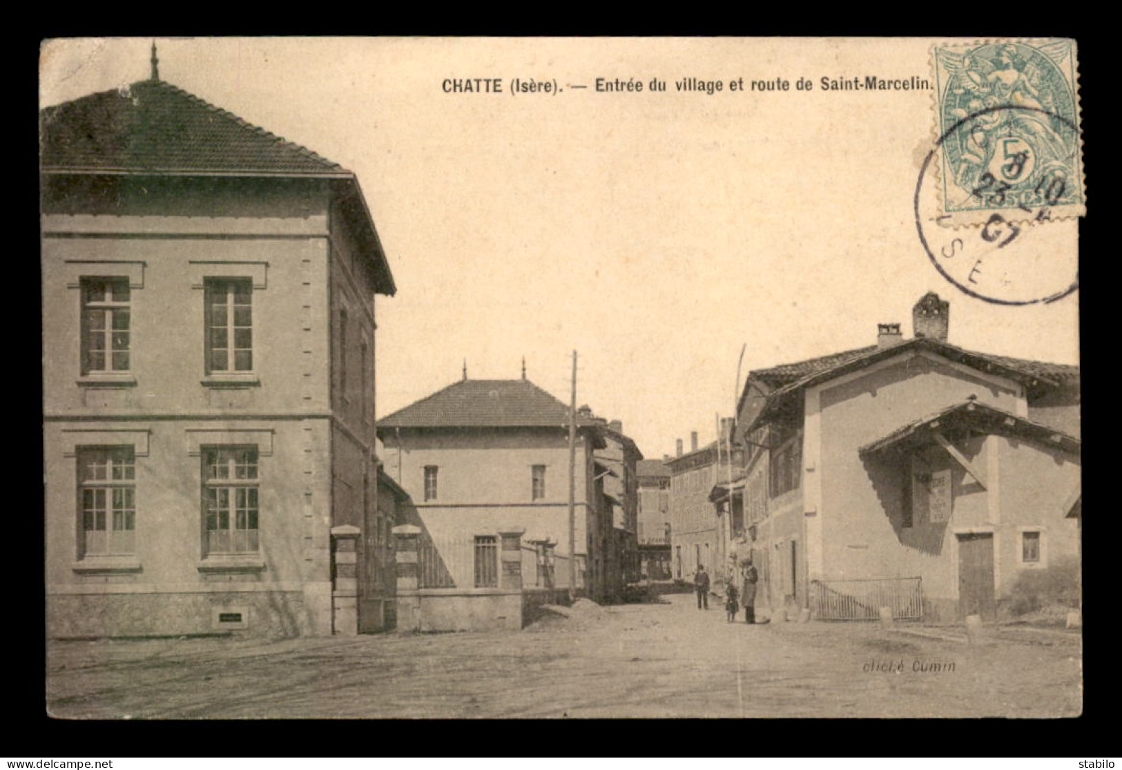 38 - CHATTE - ENTREE DU VILLAGE ET ROUTE DE ST-MARCELLIN - Sonstige & Ohne Zuordnung