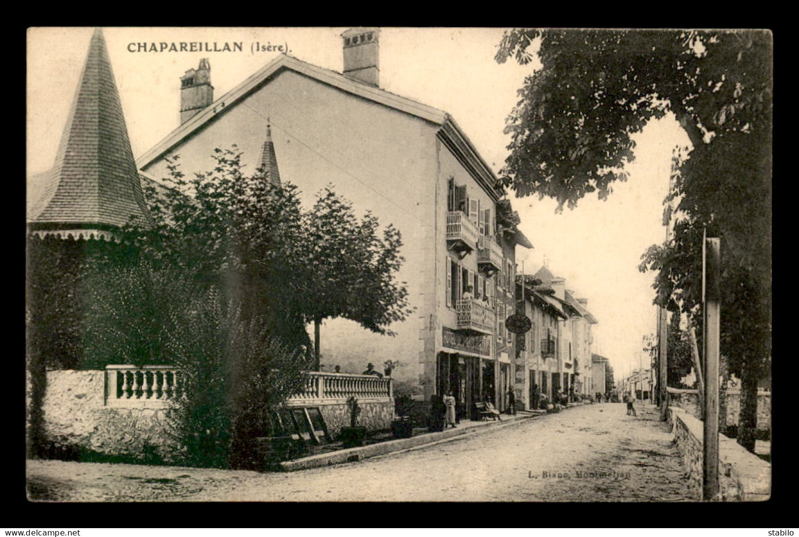 38 - CHAPARAILLAN - LE CENTRE - CAFE-HOTEL DES ARTS , PUISSANT - Sonstige & Ohne Zuordnung