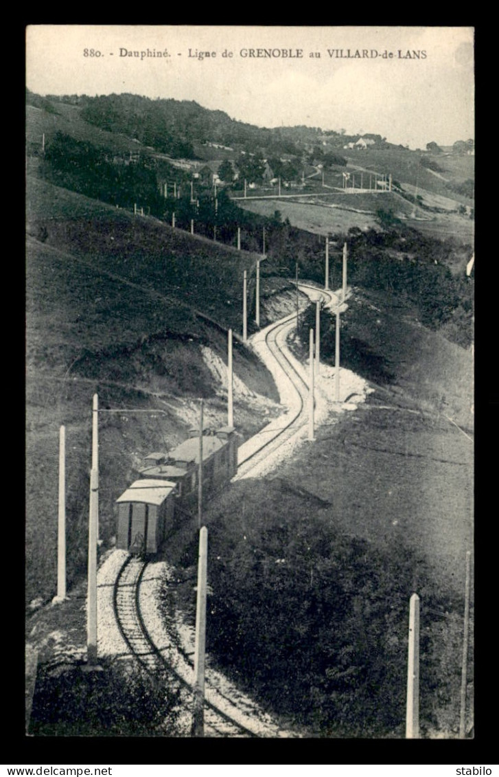 38 - LIGNE DE CHEMIN DE FER GRENOBLE-VILLRD-DE-LANS - TRAMWAY - Andere & Zonder Classificatie