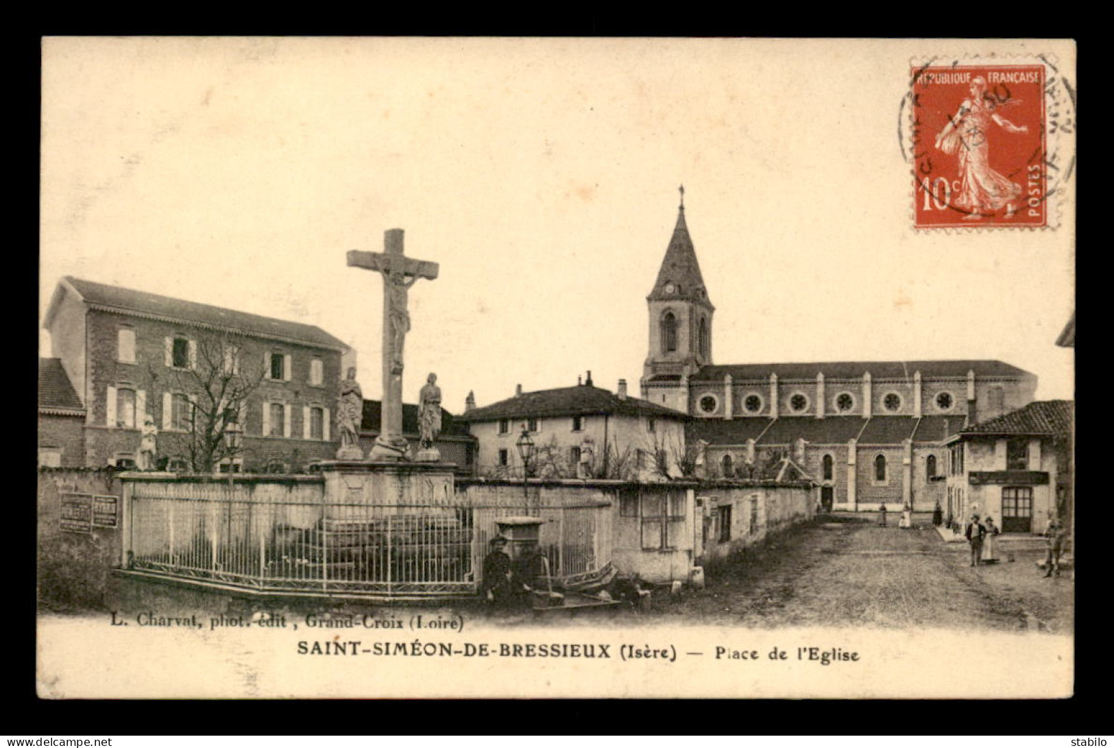 38 - ST-SIMEON-DE-BRESSIEUX - PLACE DE L'EGLISE - Andere & Zonder Classificatie