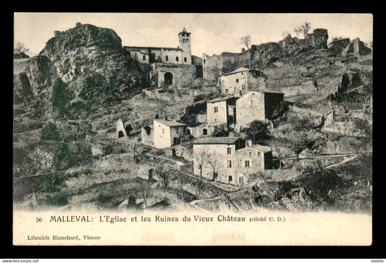 38 - MALLEVAL - L'EGLISE ET LES RUINES DU VIEUX CHATEAU - Altri & Non Classificati