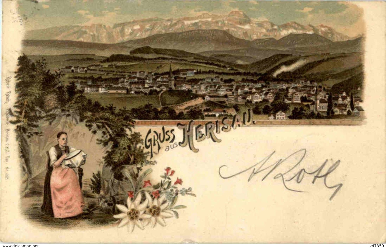 Gruss Aus Herisau - Litho - Herisau