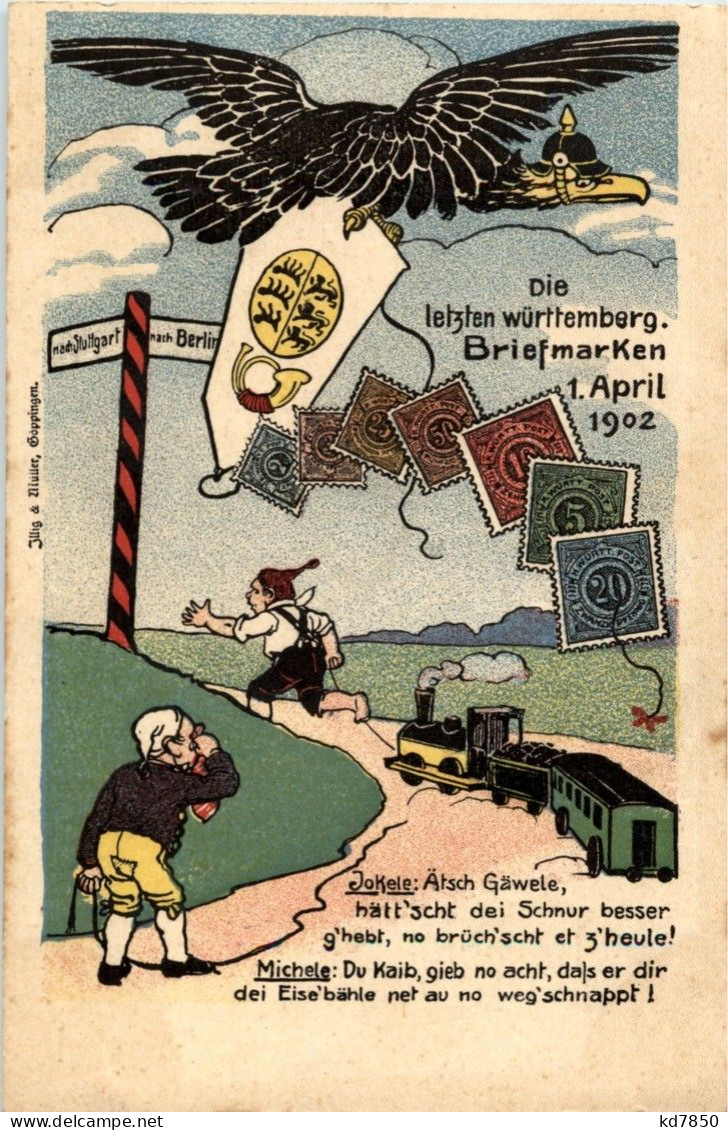 Die Letzten Würtemmbergischen Briefmarken 1902 - Sellos (representaciones)
